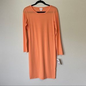 NWT LulaRoe solid orange midi dress small